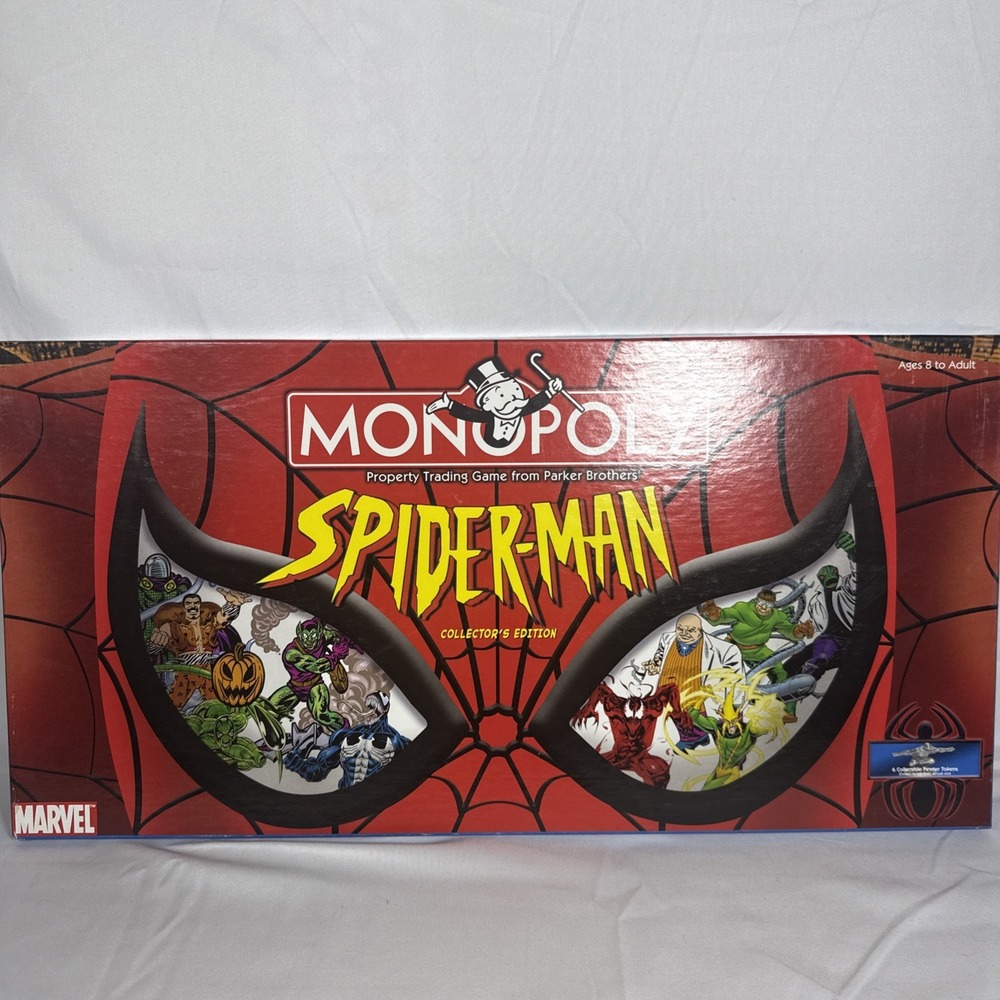 Monopoly Spider-Man Collectors Edition Marvel Board Game USAopoly 2002